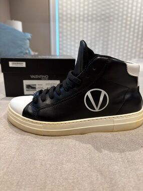 Valentino Black and White High-Top Sneaker women’s 7.5